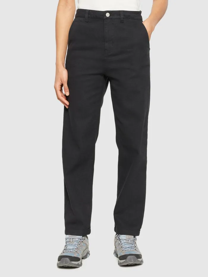 KnowledgeCotton Apparel Pants CALLA Tapered Midrise Twill Workwear Pants Gotsvegan 8211 Women