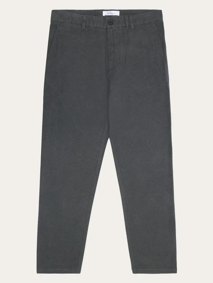 KnowledgeCotton Apparel Pants CHUCK Regular Flannel Chino Pants Gray Pinstripe 8211 Men KnowledgeCotton Apparel Pants CHUCK Regular Flannel Chino Pants Gray Pinstripe 8211 Men