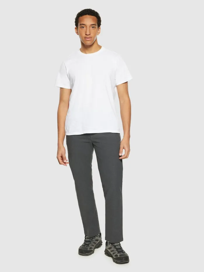 KnowledgeCotton Apparel Pants CHUCK Regular Flannel Chino Pants Gray Pinstripe 8211 Men