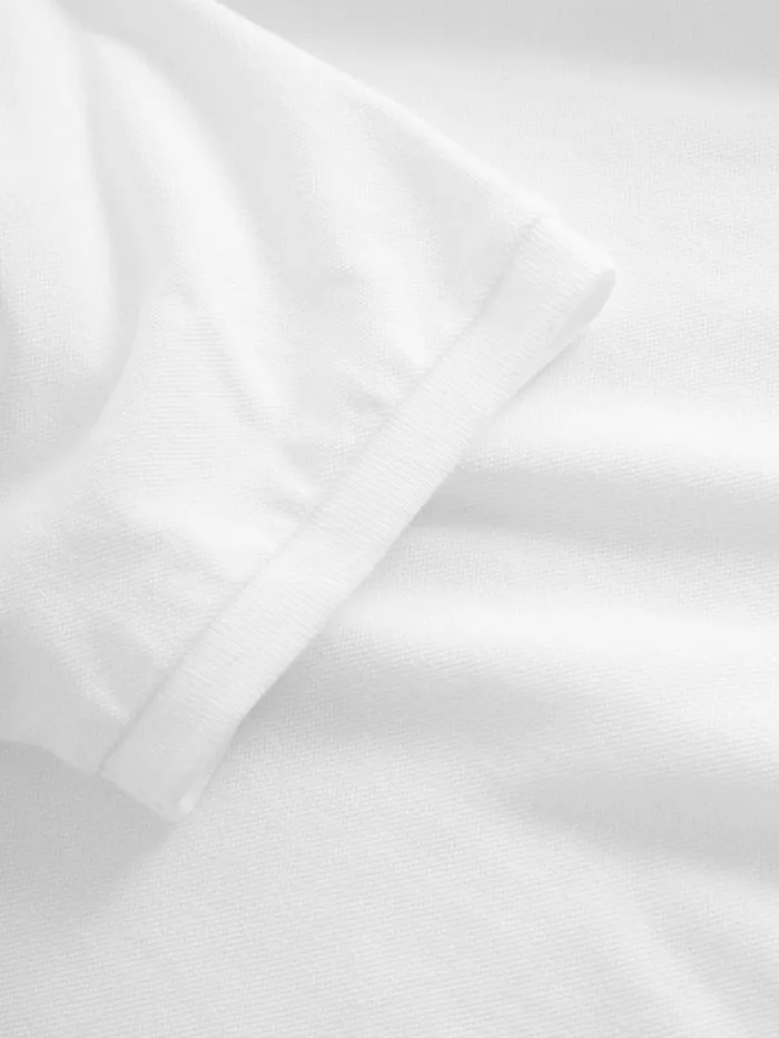 KnowledgeCotton Apparel Polo Shirts Basic Badge Polo Bright White 8211 Men KnowledgeCotton Apparel Polo Shirts Basic Badge Polo Bright White 8211 Men