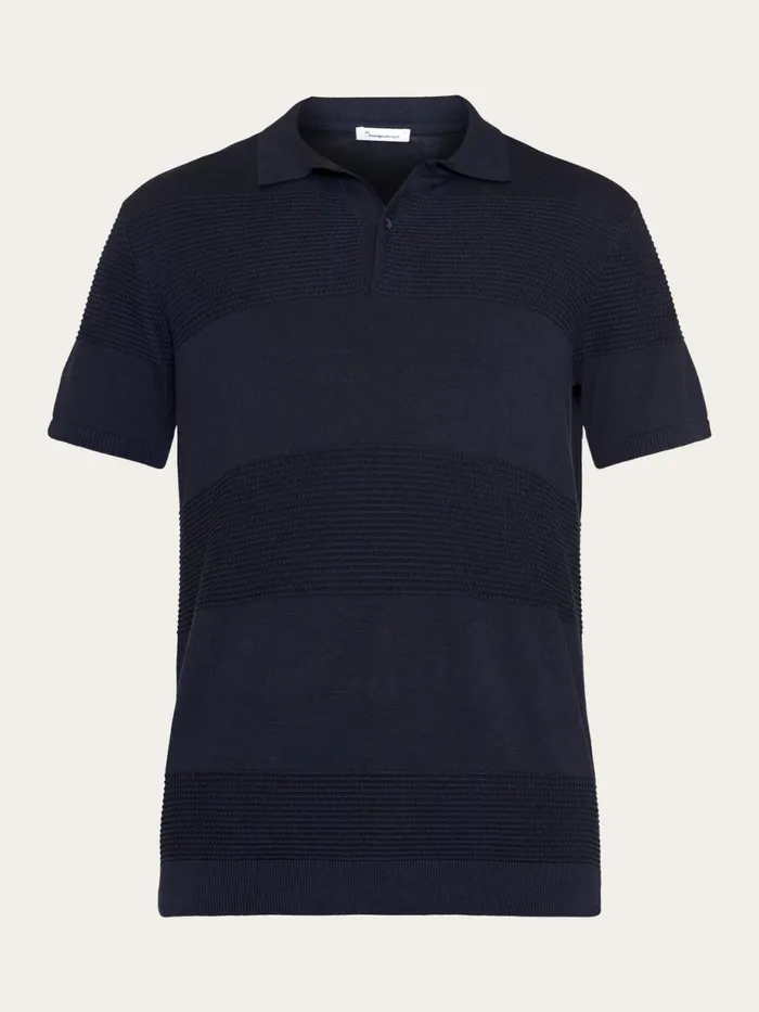 KnowledgeCotton Apparel Polo Shirts Regular Pattern Knitted Short Sleeved Polo Gotsvegan 8211 Men KnowledgeCotton Apparel Polo Shirts Regular Pattern Knitted Short Sleeved Polo Gotsvegan 8211 Men