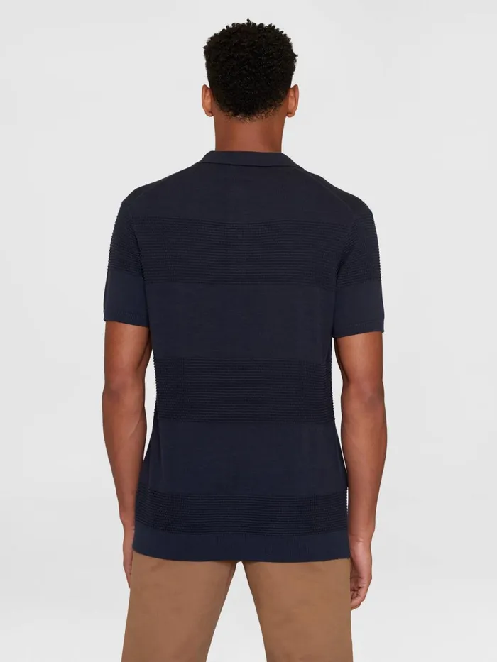KnowledgeCotton Apparel Polo Shirts Regular Pattern Knitted Short Sleeved Polo Gotsvegan 8211 Men KnowledgeCotton Apparel Polo Shirts Regular Pattern Knitted Short Sleeved Polo Gotsvegan 8211 Men