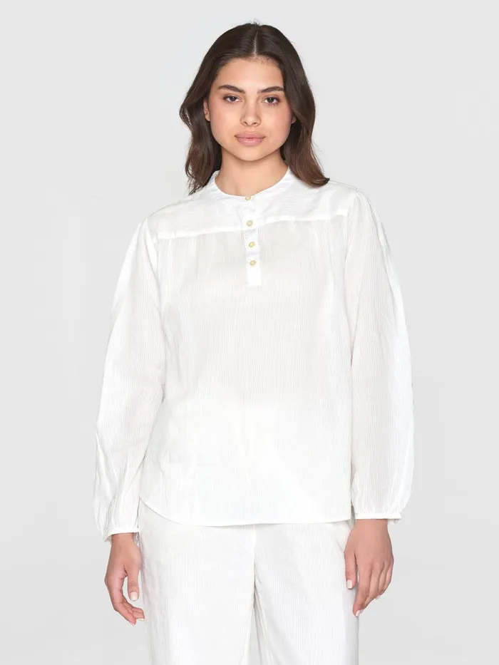 KnowledgeCotton Apparel Shirts Ashape Stripe Structure Shirt Gotsvegan 8211 Women KnowledgeCotton Apparel Shirts Ashape Stripe Structure Shirt Gotsvegan 8211 Women