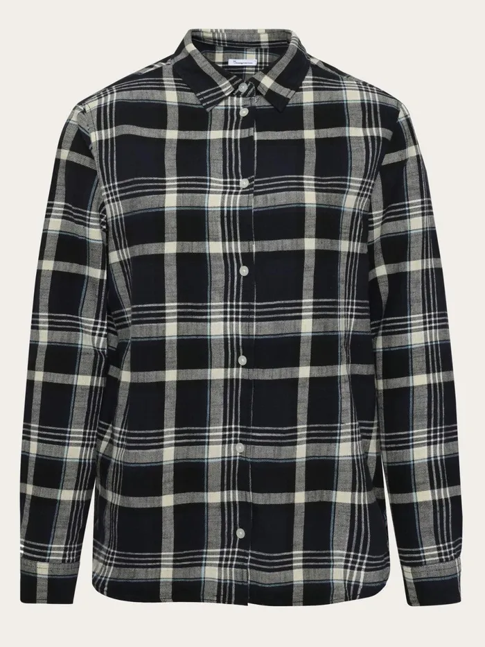 KnowledgeCotton Apparel Shirts Check Flannel Shirt Gotsvegan 8211 Women
