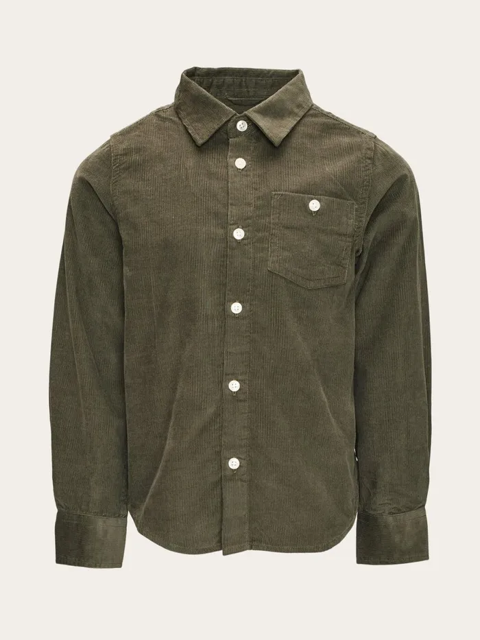 KnowledgeCotton Apparel Shirts Corduroy Shirt Forrest Night 8211 Kids