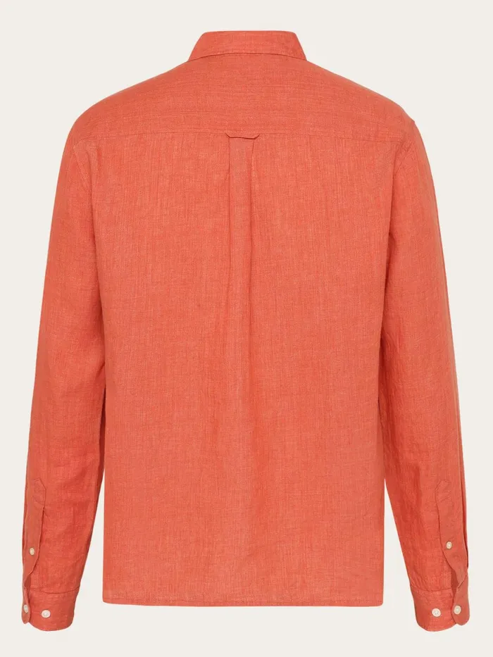 KnowledgeCotton Apparel Shirts Custom Fit Linen Shirt Langoustino 8211 Men KnowledgeCotton Apparel Shirts Custom Fit Linen Shirt Langoustino 8211 Men