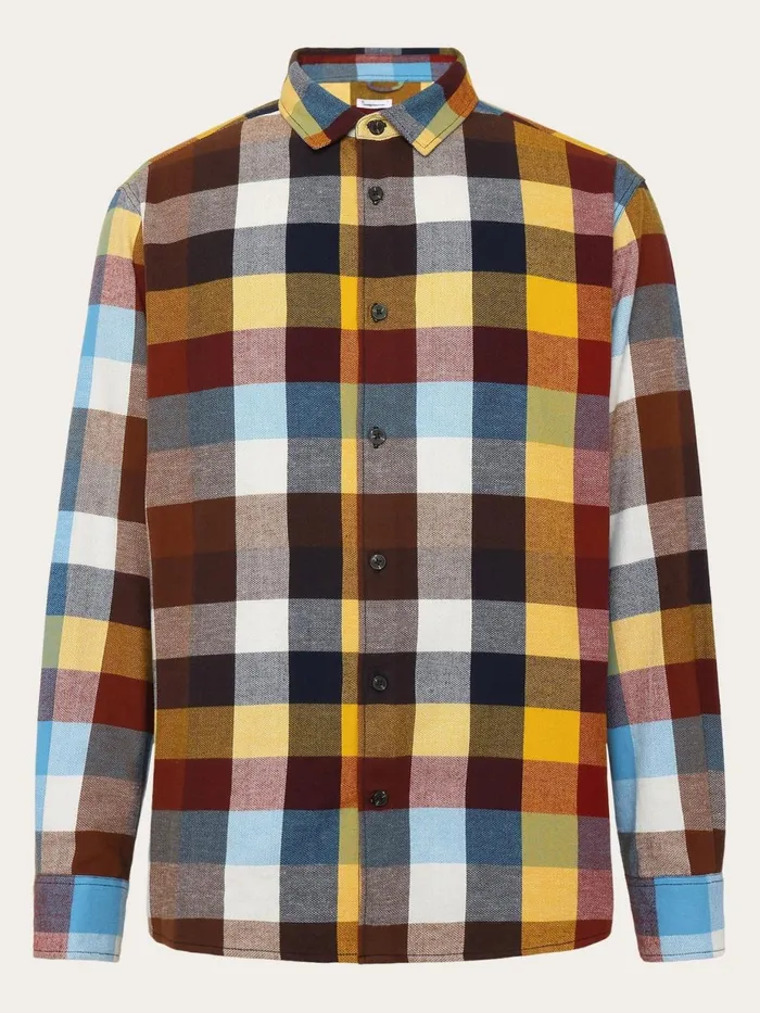 KnowledgeCotton Apparel Shirts Loose Fit Checked Flannel Shirt Gotsvegan 8211 Men KnowledgeCotton Apparel Shirts Loose Fit Checked Flannel Shirt Gotsvegan 8211 Men