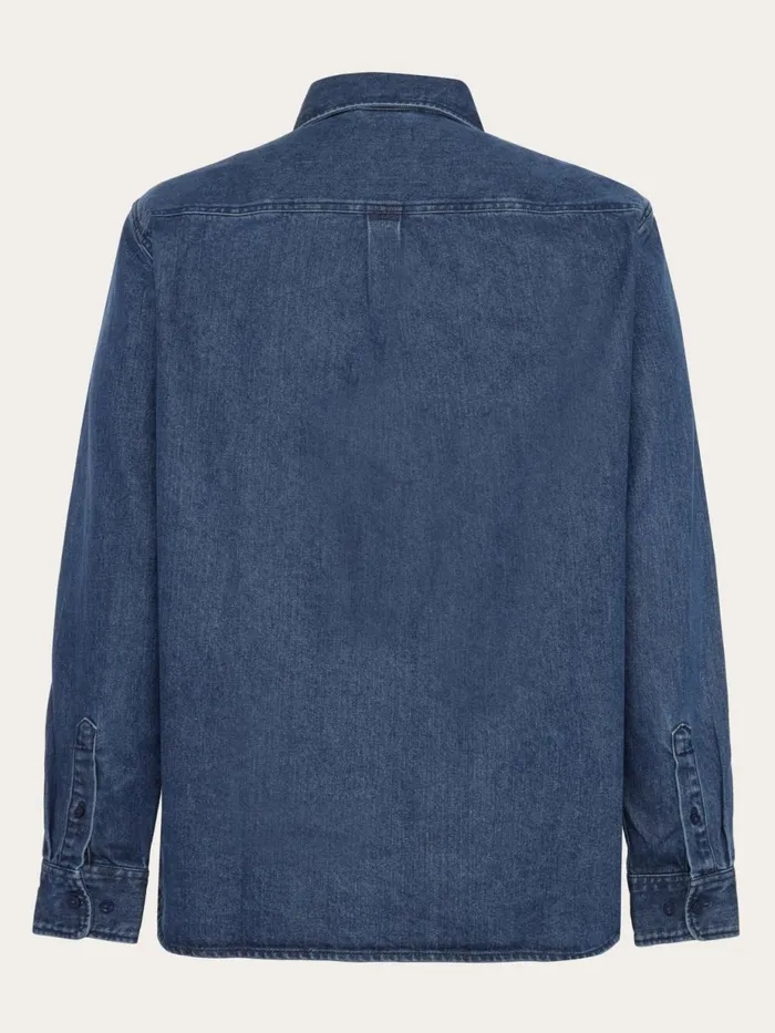 KnowledgeCotton Apparel Shirts Organic Cotton Natural Indigo Denim Shirt GOTS Dark Blue Denim 8211 Men KnowledgeCotton Apparel Shirts Organic Cotton Natural Indigo Denim Shirt GOTS Dark Blue Denim 8211 Men
