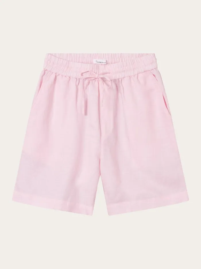 KnowledgeCotton Apparel Shorts Linen Mix Elastic Waist Shorts Parfait Pink 8211 Women KnowledgeCotton Apparel Shorts Linen Mix Elastic Waist Shorts Parfait Pink 8211 Women