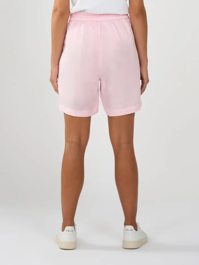KnowledgeCotton Apparel Shorts Linen Mix Elastic Waist Shorts Parfait Pink 8211 Women KnowledgeCotton Apparel Shorts Linen Mix Elastic Waist Shorts Parfait Pink 8211 Women