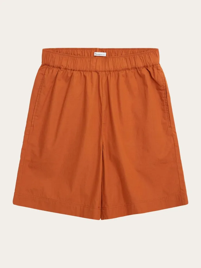 KnowledgeCotton Apparel Shorts Poplin Bermuda Shorts Leather Brown 8211 Women