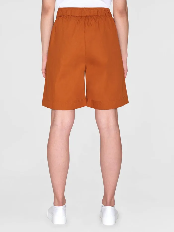 KnowledgeCotton Apparel Shorts Poplin Bermuda Shorts Leather Brown 8211 Women KnowledgeCotton Apparel Shorts Poplin Bermuda Shorts Leather Brown 8211 Women