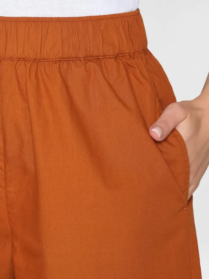 KnowledgeCotton Apparel Shorts Poplin Bermuda Shorts Leather Brown 8211 Women KnowledgeCotton Apparel Shorts Poplin Bermuda Shorts Leather Brown 8211 Women