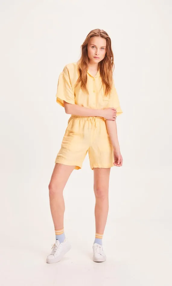 KnowledgeCotton Apparel Shorts POSEY Linen Mix Elastic Waist Shorts Impala 8211 Women KnowledgeCotton Apparel Shorts POSEY Linen Mix Elastic Waist Shorts Impala 8211 Women
