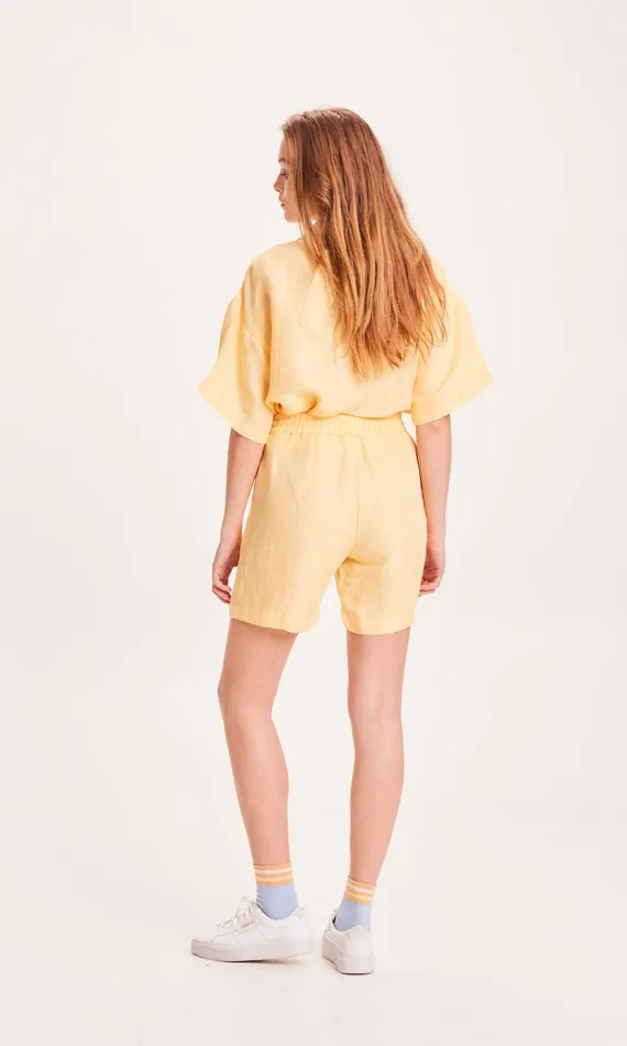 KnowledgeCotton Apparel Shorts POSEY Linen Mix Elastic Waist Shorts Impala 8211 Women KnowledgeCotton Apparel Shorts POSEY Linen Mix Elastic Waist Shorts Impala 8211 Women