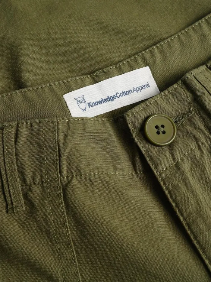 KnowledgeCotton Apparel Shorts POSEY Midrise Wide Slub Yarn Shorts Gotsvegan 8211 Women