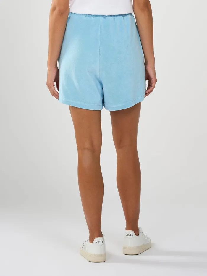 KnowledgeCotton Apparel Shorts Terry Elastic Waist Shorts Airy Blue 8211 Women KnowledgeCotton Apparel Shorts Terry Elastic Waist Shorts Airy Blue 8211 Women