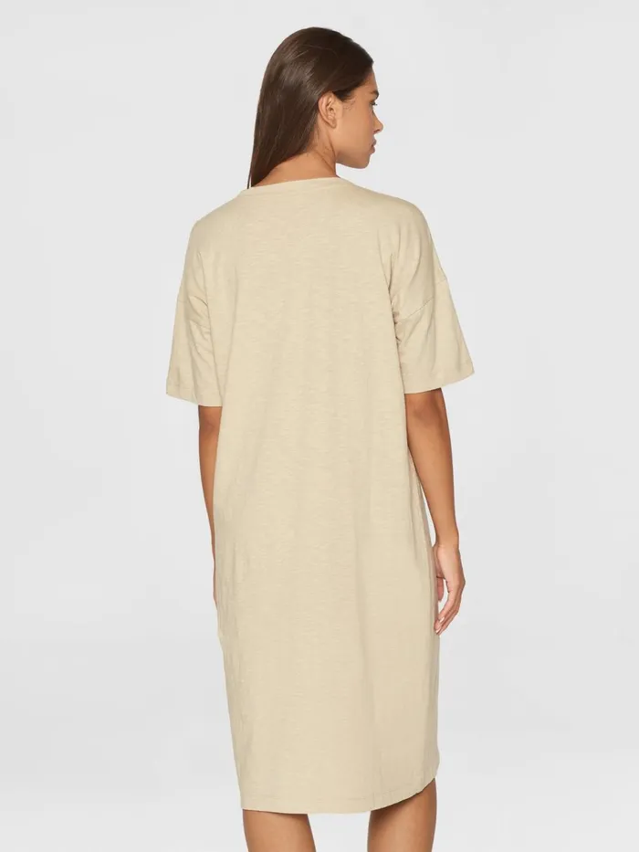 KnowledgeCotton Apparel Skirts And Dresses Loose Fit Midi Boat Neck Jersey Dress Light Feather Gray 8211 Women KnowledgeCotton Apparel Skirts And Dresses Loose Fit Midi Boat Neck Jersey Dress Light Feather Gray 8211 Women