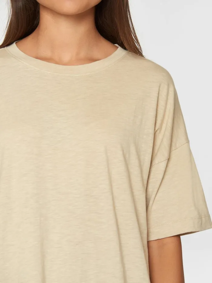 KnowledgeCotton Apparel Skirts And Dresses Loose Fit Midi Boat Neck Jersey Dress Light Feather Gray 8211 Women KnowledgeCotton Apparel Skirts And Dresses Loose Fit Midi Boat Neck Jersey Dress Light Feather Gray 8211 Women