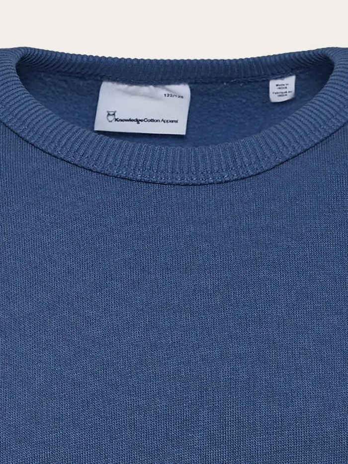 KnowledgeCotton Apparel Sweatshirts Badge Crew Neck Sweat Moonlight Blue 8211 Kids KnowledgeCotton Apparel Sweatshirts Badge Crew Neck Sweat Moonlight Blue 8211 Kids