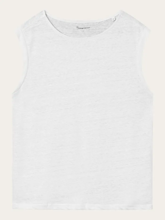 KnowledgeCotton Apparel TShirts And Tops Loose Fold Up Linen Tshirt Bright White 8211 Women KnowledgeCotton Apparel TShirts And Tops Loose Fold Up Linen Tshirt Bright White 8211 Women