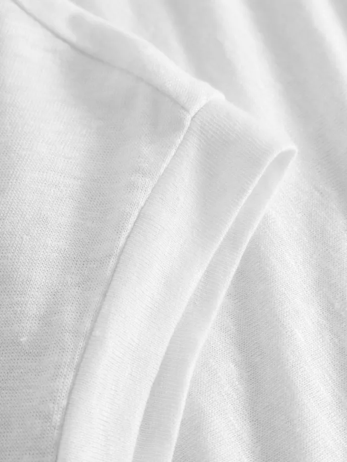 KnowledgeCotton Apparel TShirts And Tops Loose Fold Up Linen Tshirt Bright White 8211 Women KnowledgeCotton Apparel TShirts And Tops Loose Fold Up Linen Tshirt Bright White 8211 Women