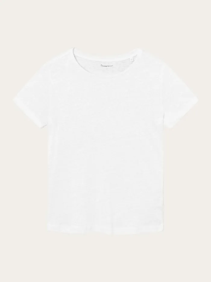 KnowledgeCotton Apparel TShirts And Tops Reg Linen Tshirt Bright White 8211 Women KnowledgeCotton Apparel TShirts And Tops Reg Linen Tshirt Bright White 8211 Women