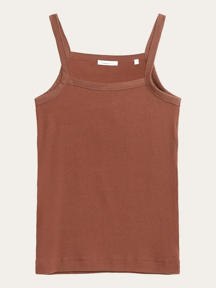 KnowledgeCotton Apparel TShirts And Tops Rib Strap Top Tiramisu 8211 Women