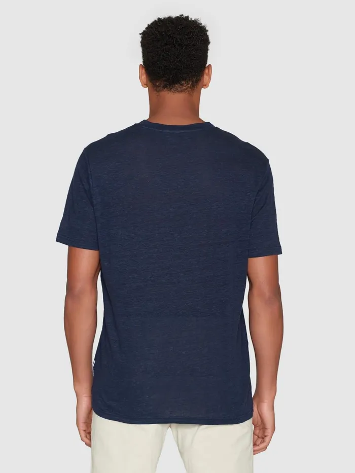 KnowledgeCotton Apparel TShirts Linen Tshirt Total Eclipse 8211 Men KnowledgeCotton Apparel TShirts Linen Tshirt Total Eclipse 8211 Men