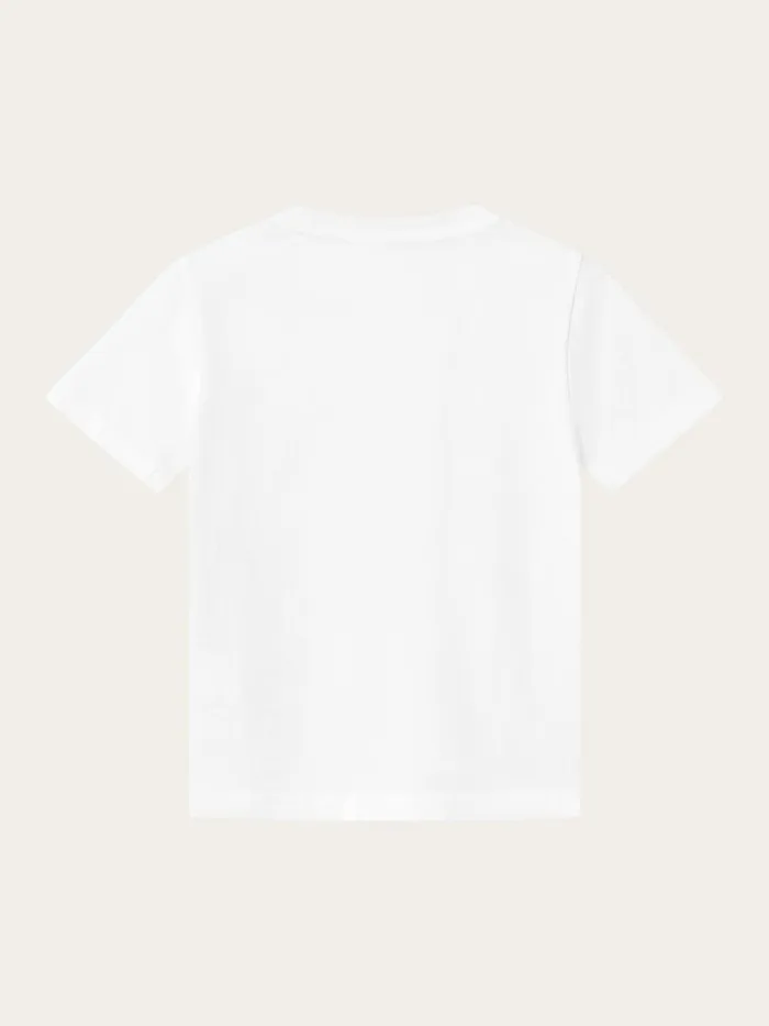 KnowledgeCotton Apparel TShirts Regular Fit Badge Tshirt Bright White 8211 Kids