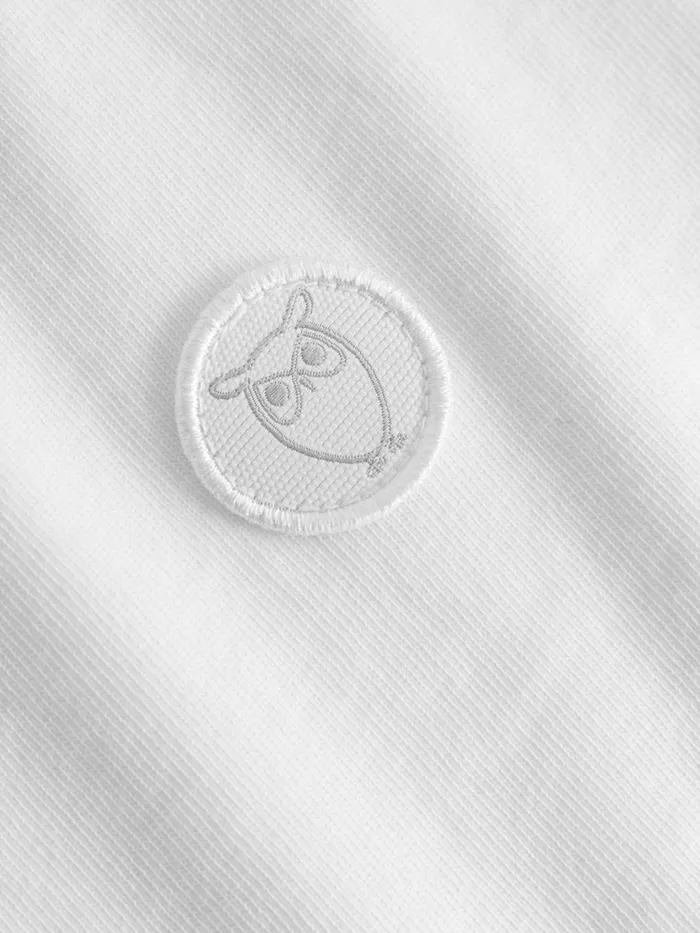KnowledgeCotton Apparel TShirts Regular Fit Badge Tshirt Bright White 8211 Kids