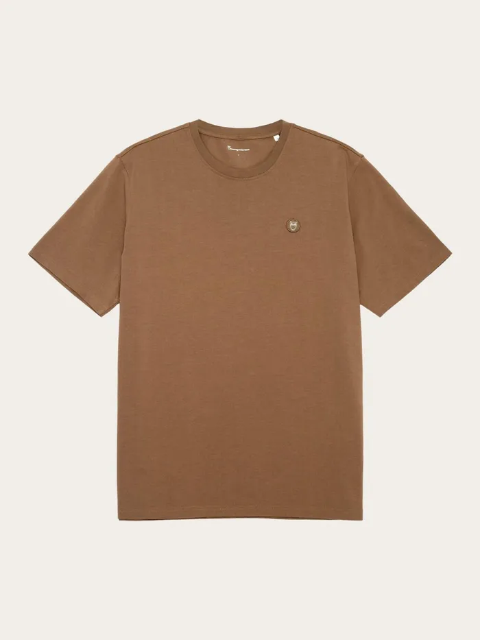 KnowledgeCotton Apparel TShirts Regular Fit Badge Tshirt Cub 8211 Men