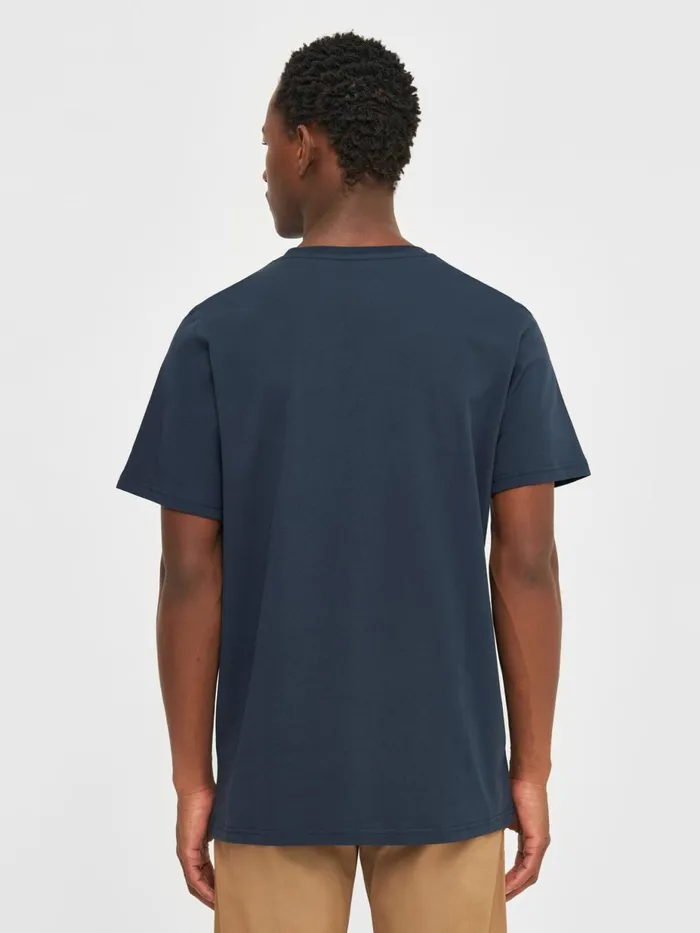 KnowledgeCotton Apparel TShirts Regular Fit Badge Tshirt Total Eclipse 8211 Men KnowledgeCotton Apparel TShirts Regular Fit Badge Tshirt Total Eclipse 8211 Men