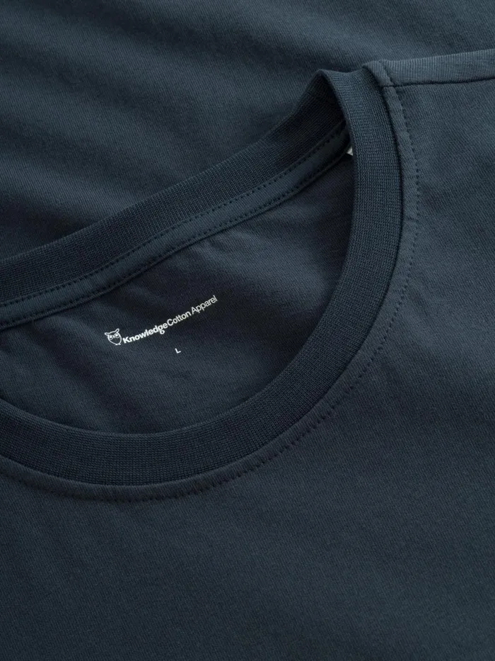 KnowledgeCotton Apparel TShirts Regular Fit Badge Tshirt Total Eclipse 8211 Men KnowledgeCotton Apparel TShirts Regular Fit Badge Tshirt Total Eclipse 8211 Men