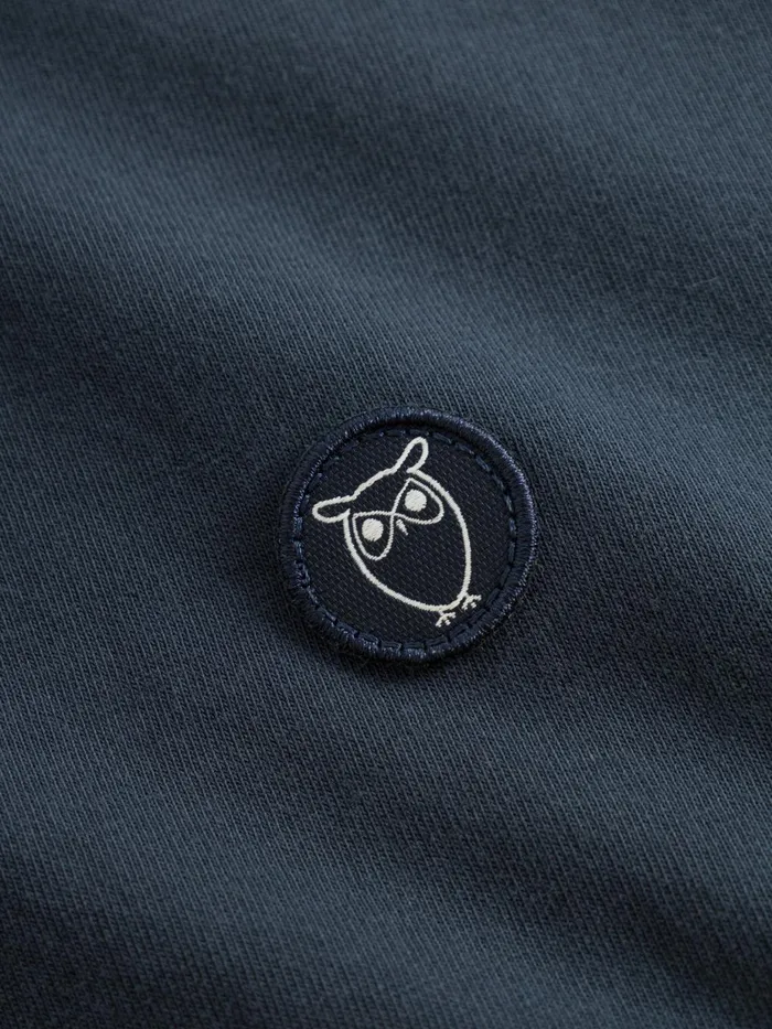 KnowledgeCotton Apparel TShirts Regular Fit Badge Tshirt Total Eclipse 8211 Men KnowledgeCotton Apparel TShirts Regular Fit Badge Tshirt Total Eclipse 8211 Men