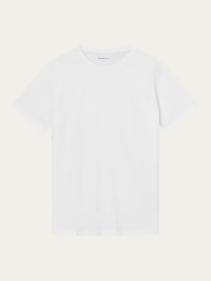 KnowledgeCotton Apparel TShirts Regular Fit Basic Tee Bright White 8211 Men
