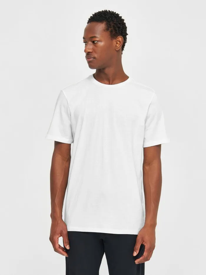 KnowledgeCotton Apparel TShirts Regular Fit Basic Tee Bright White 8211 Men KnowledgeCotton Apparel TShirts Regular Fit Basic Tee Bright White 8211 Men