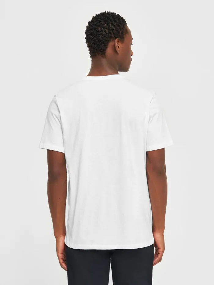 KnowledgeCotton Apparel TShirts Regular Fit Basic Tee Bright White 8211 Men KnowledgeCotton Apparel TShirts Regular Fit Basic Tee Bright White 8211 Men