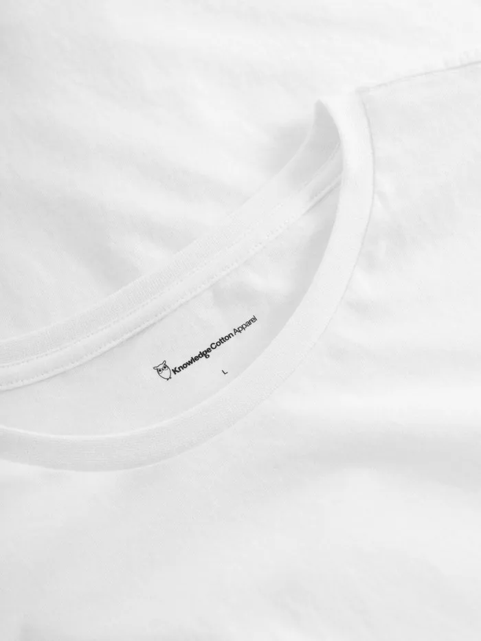 KnowledgeCotton Apparel TShirts Regular Fit Basic Tee Bright White 8211 Men KnowledgeCotton Apparel TShirts Regular Fit Basic Tee Bright White 8211 Men
