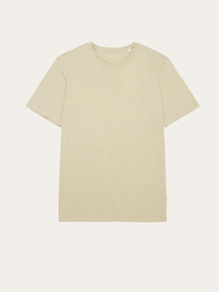 KnowledgeCotton Apparel TShirts Regular Fit Basic Tee Safari Melange 8211 Men KnowledgeCotton Apparel TShirts Regular Fit Basic Tee Safari Melange 8211 Men