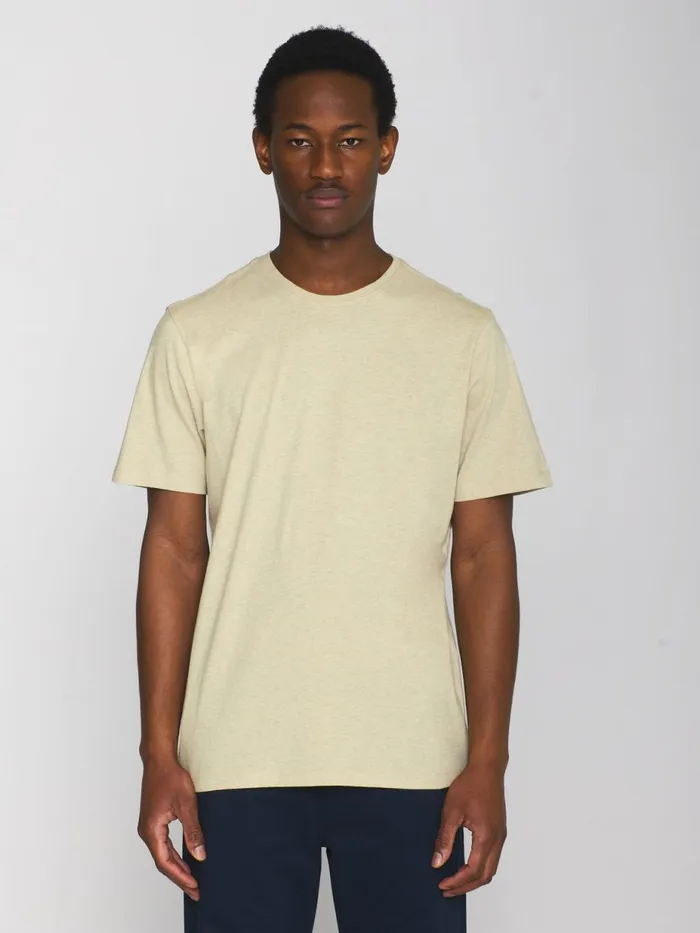 KnowledgeCotton Apparel TShirts Regular Fit Basic Tee Safari Melange 8211 Men KnowledgeCotton Apparel TShirts Regular Fit Basic Tee Safari Melange 8211 Men