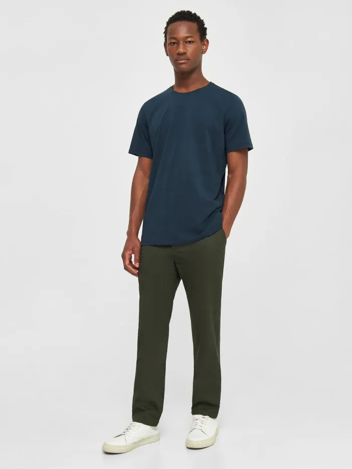 KnowledgeCotton Apparel TShirts Regular Fit Basic Tee Total Eclipse 8211 Men KnowledgeCotton Apparel TShirts Regular Fit Basic Tee Total Eclipse 8211 Men