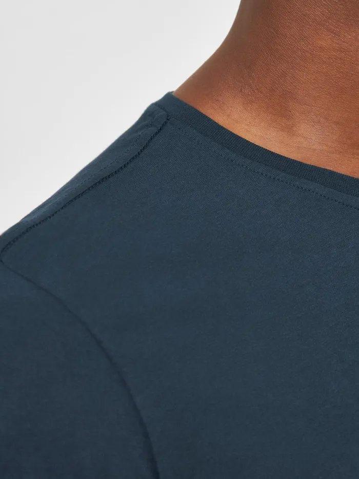 KnowledgeCotton Apparel TShirts Regular Fit Basic Tee Total Eclipse 8211 Men KnowledgeCotton Apparel TShirts Regular Fit Basic Tee Total Eclipse 8211 Men