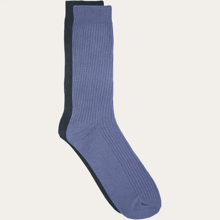 KnowledgeCotton Apparel Underwear And Socks 2pack Classic Sock Moonlight Blue 8211 Men