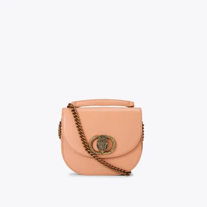 Kurt Geiger Crossbody Bags Chelsea Saddle Bag Tan Combination 8211 Women