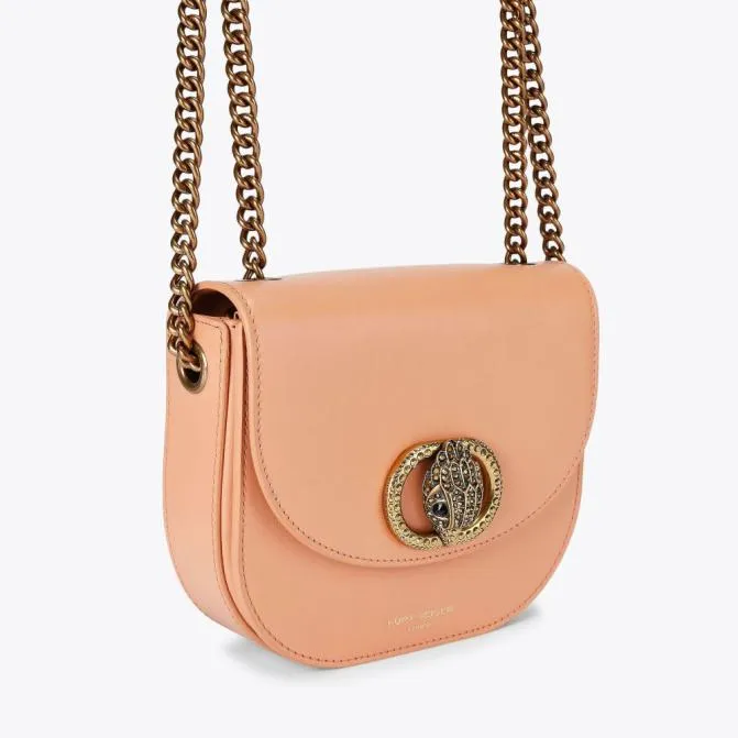 Kurt Geiger Crossbody Bags Chelsea Saddle Bag Tan Combination 8211 Women