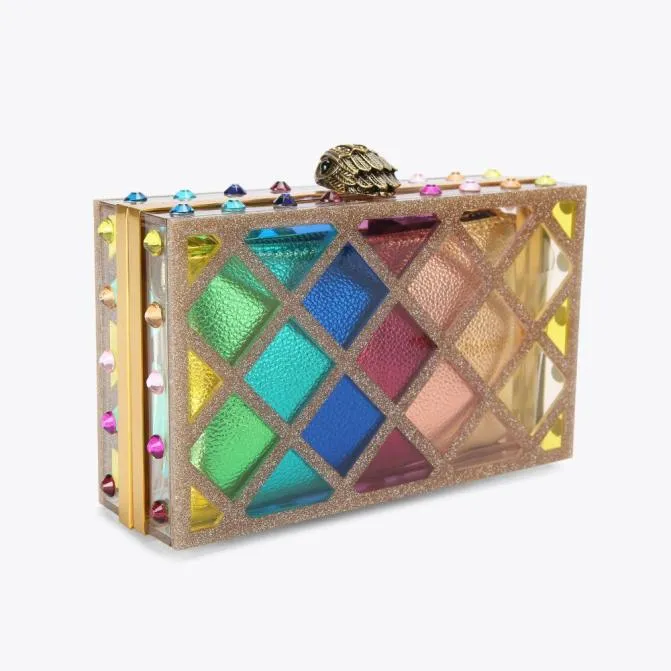 Kurt Geiger Crossbody Bags Crystal Quilt Box Clutch Bag Multiother 8211 Women