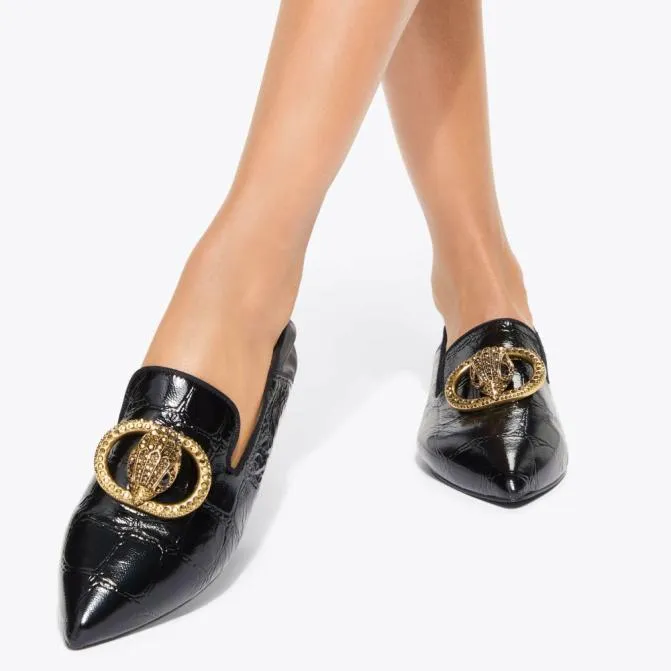 Kurt Geiger Flats Chelsea Point Slip On Flat Black 8211 Women