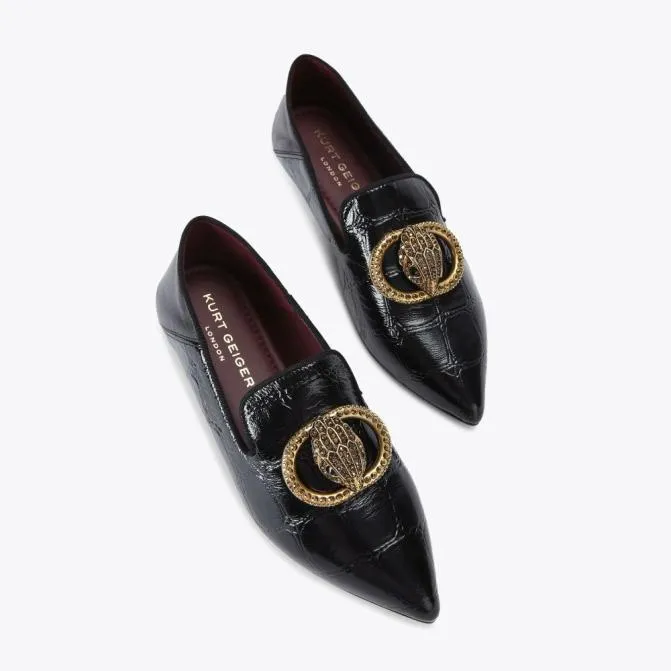 Kurt Geiger Flats Chelsea Point Slip On Flat Black 8211 Women