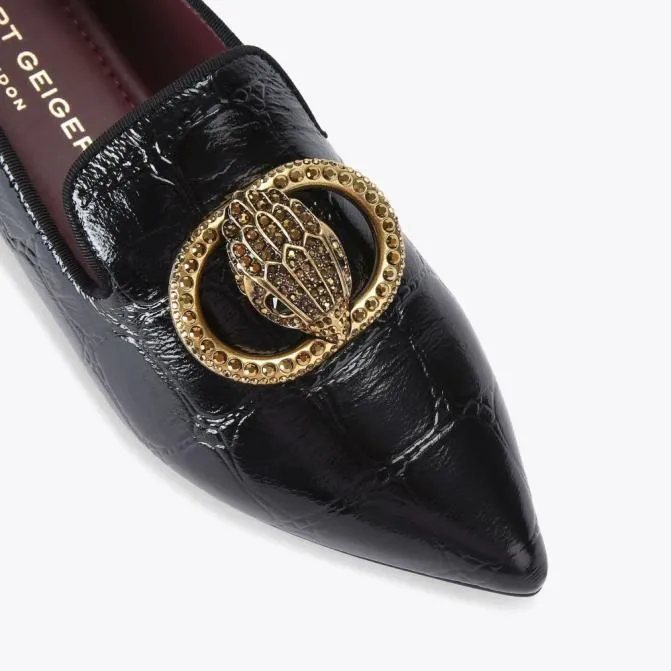 Kurt Geiger Flats Chelsea Point Slip On Flat Black 8211 Women